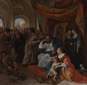 Moses og Faraos krone, ca. 1670 af Jan Havicksz. Steen