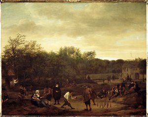 Bønder, der spiller bolde i Holland (maleri af Jan Havicksz. Steen