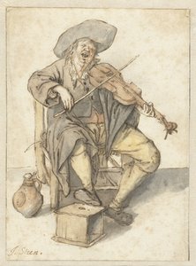 Syngende violinspiller af Jan Havicksz. Steen