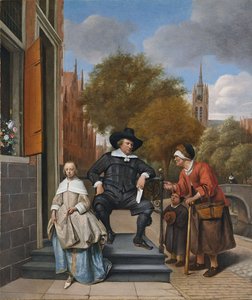Borgeren i Delft og hans Datter, 1655 af Jan Havickszoon Steen