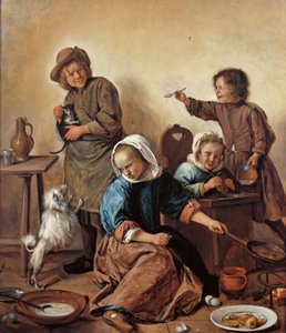 Børnemåltidet, ca 1665. af Jan Havickszoon Steen