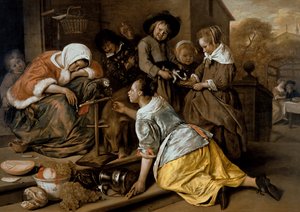 Virkningerne af umådeholdenhed, ca.1663-65 af Jan Havickszoon Steen