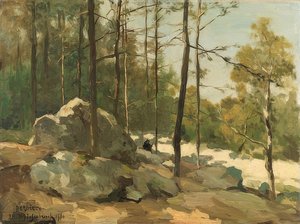 Skovrydning nær Barbizon. 1900