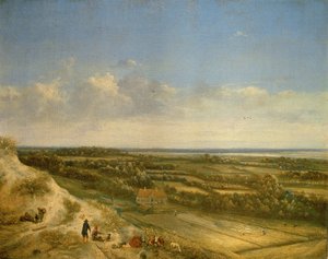 Dune Landscape, Formentlig nær Santpoort, ca. 1675 (olie på lærred) af Jan II Vermeer van Haarlem