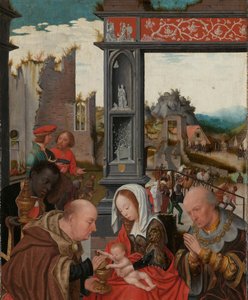 Magiernes tilbedelse Tilbedelsen af Magi af Jan Jansz Mostaert