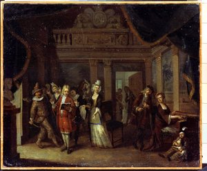 Privat koncert. En huskoncert. Maleri af Jan Josef Horemans den ældre eller den ældre (1682-1759). Flamsk kunst, rokokostil. Olie på lærred. Statens Museum for Historie og Kunst, Serpukhov (Serpukhov), Rusland.