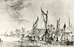 hollandsk kanallandskab af Jan Josephsz van Goyen