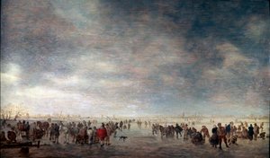 Skøjteløbere, 1641. af Jan Josephsz van Goyen