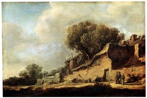 Landskab med et bondehytte, 1631. af Jan Josephsz van Goyen