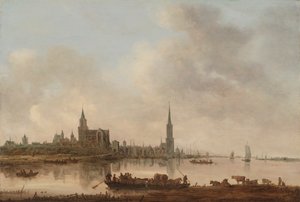 Udsigt over Emmerich, 1645. af Jan Josephsz van Goyen