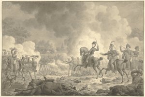 Kronprins Willem Frederik George Lodewijk i slaget ved Waterloo og Fleurus af Jan Kamphuijsen (signed by artist)