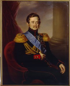 Portræt af Ivan Fyodorovich Paskevich, greve af Erivan, vicekonge af Kongeriget Polen (Portræt af I.F. Paskevich, greve af Erivan, vicekonge af Kongeriget Polen). Maleri af Jan Ksawery Kaniewski (1805-1867), olie på lærred af Jan Ksawery Kaniewski