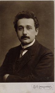 Carte-de-visite portræt af Albert Einstein taget i Prag i 1912, 1912