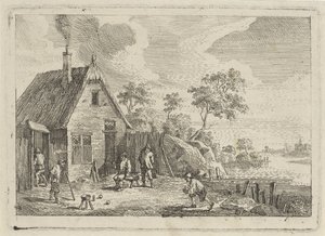 Landmænd spiller boule af Jan Lauwryn Krafft (I) (possibly)