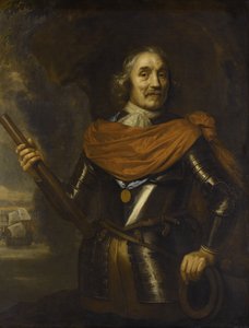 Maarten Harpertszoon Tromp 1597-1653, hollandsk admiral, 1653 af Jan Lievens
