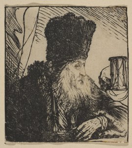 Filosof med et timeglas, 1620-74. af Jan Lievens