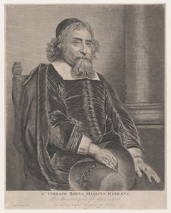 Portræt af Ephraim Bonus, læge, 1600-tallet. af Jan Lievens