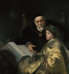 Prins Karl Ludvig af Pfalz med sin vejleder Wolrad von Plessen i historisk klædedragt af Jan Lievens