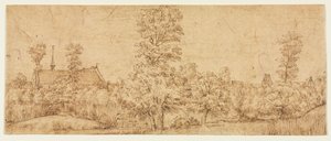 Træer før en landsby, tredje kvartal 1600-tallet. af Jan Lievens
