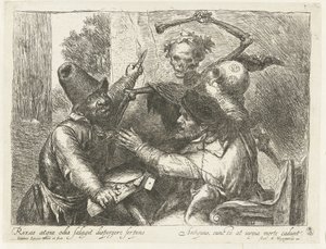 Vridende kortspillere og død af Jan Lievens