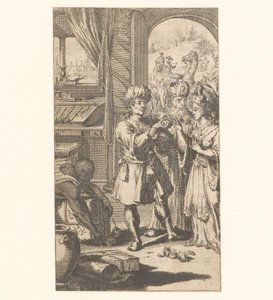 Vielsesceremoni mellem Muhammed og Chadja af Jan Luyken (possibly)