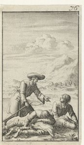 Christian finder Simple, Sloth og Audacious sover af Jan Luyken