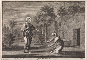 Kristus viser sig for Maria Magdalene (Noli me tangere) af Jan Luyken