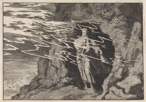 Elias i grotten af Jan Luyken
