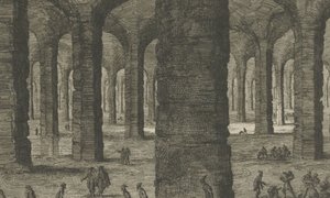 Kalkstensbrud under Sint-Pietersberg St Pieters Bergh nær Mastricht, ligesom ham der udstiller under Aerde (titel på objekt) af Jan Luyken