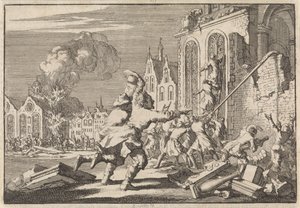 Ødelæggelse af katolske kapeller i London, 1688 af Jan Luyken