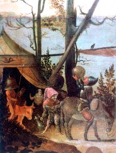 Landskabsscene, legenden om Saint Christopher, c1520-1559 af Jan Mandyn