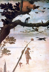 Landskabsscene, legenden om Saint Christopher, c1520-1559 af Jan Mandyn