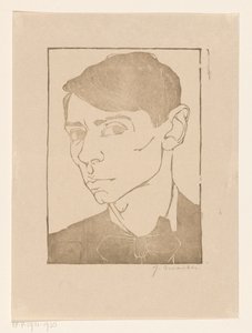 Selvportræt med butterfly af Jan Mankes