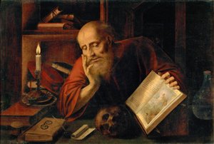 Sankt Hieronymus, af Massys (Matsys), Jan (1510-1575). Olie på træ