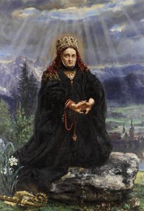 Sankt Kinga beder midt i Sącz-bjergene.