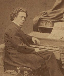 Portræt af komponisten Anton Rubinstein 1829-1894, ca 1860-1870. af Jan Mieczkowski