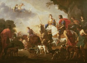 Dido og Aeneas på jagt