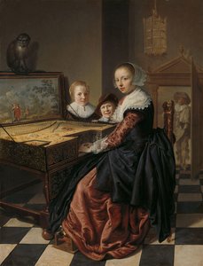 Kvinde, der spiller jomfru, 1630-40 af Jan Miense Molenaer
