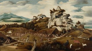 Landskab med en episode fra erobringen af Amerika, ca. 1535