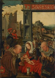 Kongernes tilbedelse, 1525 af Jan Mostaert