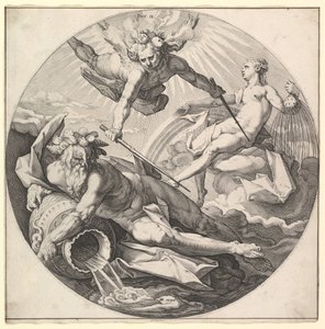 The Second Day Dies II, fra serien The Creation of the World, ca. 1594. af Jan Muller