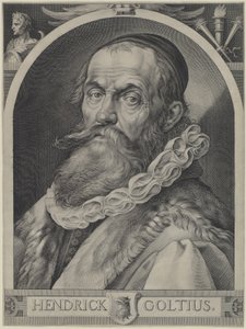 Portræt af Hendrick Goltzius af Jan Muller, Hendrick Goltzius