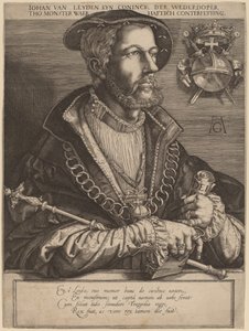 Johan van Leyden (Jan Beukels) af Jan Muller after Heinrich Aldegrever