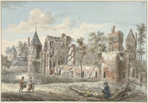 Ruin af Huis ter Haar nær Maarssen af Jan Philip Reuthel jr.