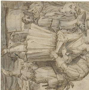 Ældre jæger og en ung kvinde af Jan Philipsz. van Bouckhorst