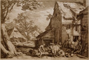 Den fortabte søn som svinehyrde af Jan Pietersz Saenredam
