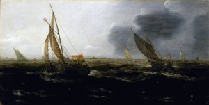 Hollandske både fanget i en stærk brise