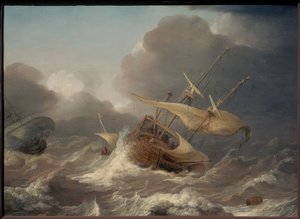 Hollandske skibe i en storm