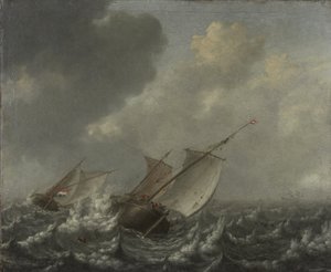 Fartøjer på et uroligt hav, 1620