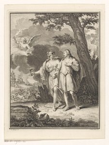 Lust forfører en ung mand Titelside for: Dirk Smits, Israëls Baalfegorsdienst, eller straffet begær, 1737 af Jan Punt